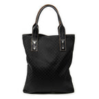 Shoulder Bag Vertical Shopper Tote Black Macadam Canvas