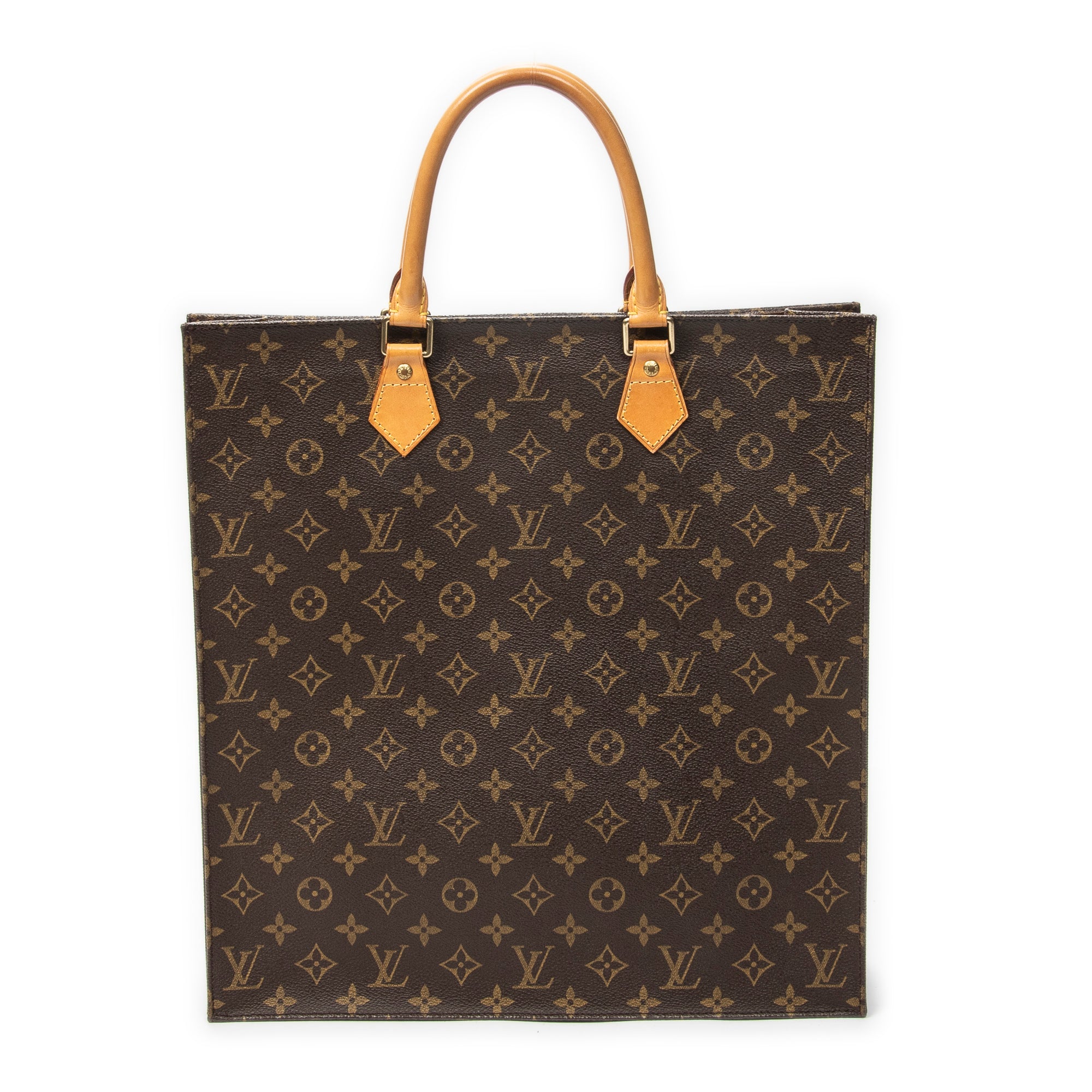 Handbag Sac Plat Brown Monogram Canvas