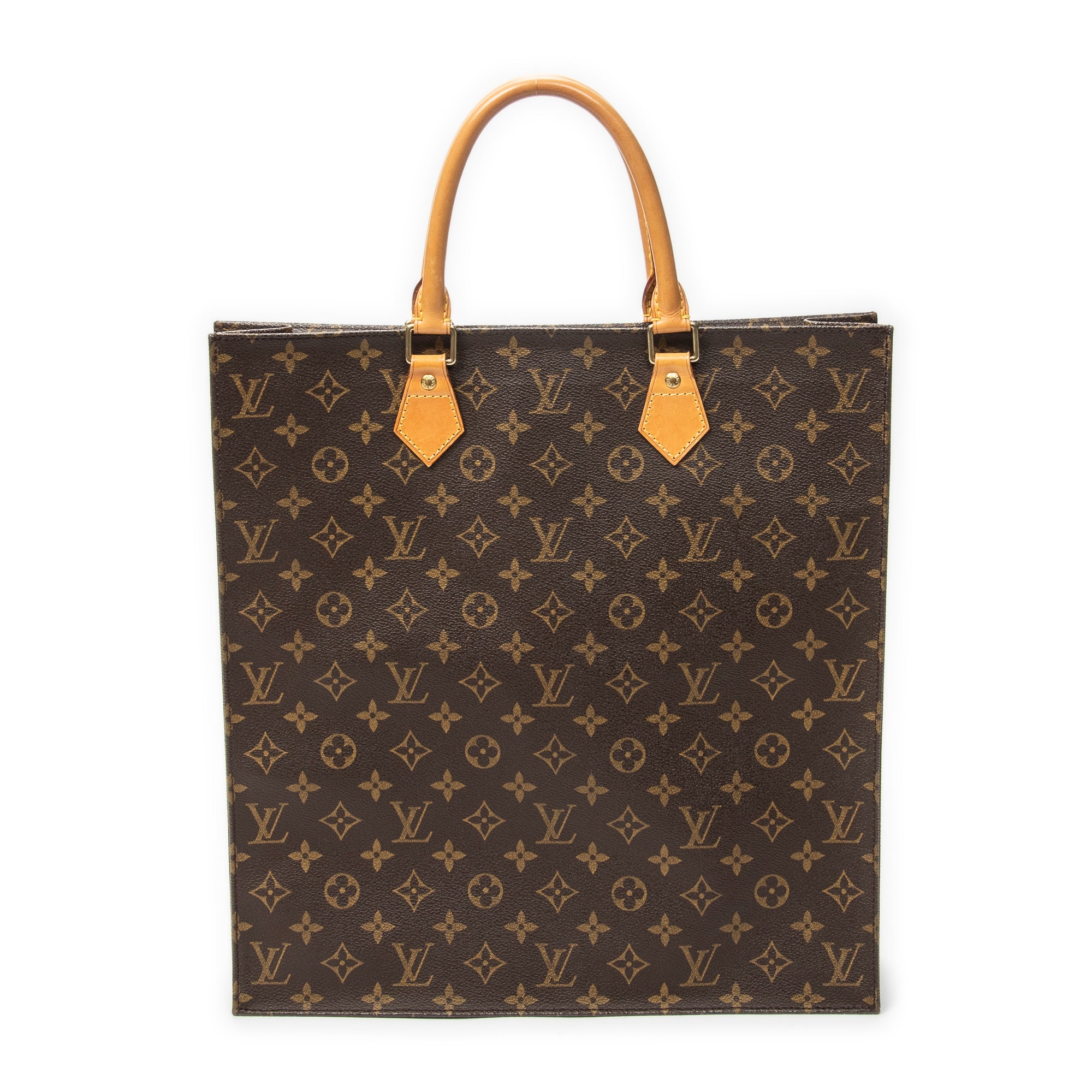 Handbag Sac Plat Brown Monogram Canvas