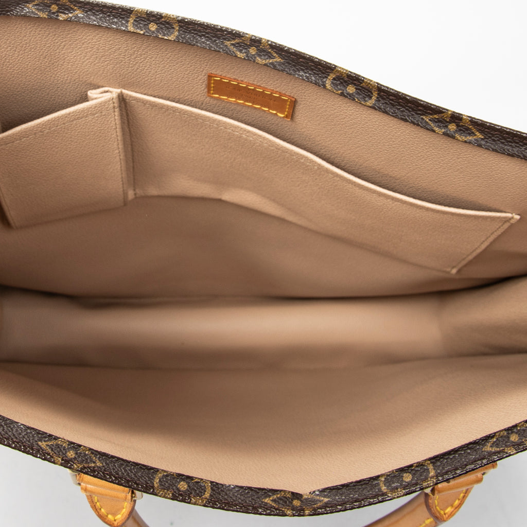 Handbag Sac Plat Brown Monogram Canvas