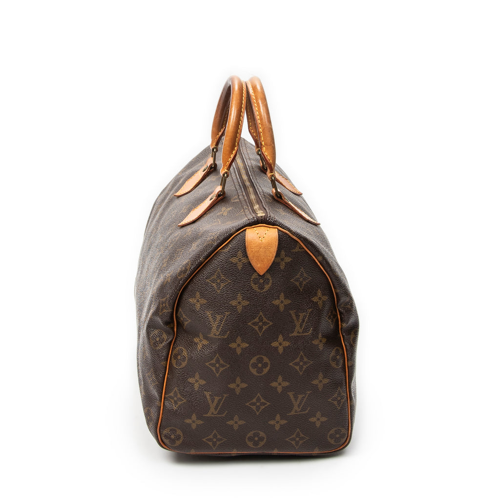 Handbag Speedy 35 Brown Monogram Canvas