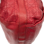 Shoulder Bag Large Bee Tote Red Cannage Deerskin Leather