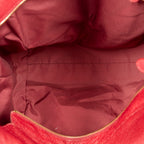 Shoulder Bag Large Bee Tote Red Cannage Deerskin Leather