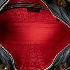 Shoulder Bag Large Lady Dior Zip Black Cannage Lambskin Leather