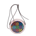 Shoulder Bag Mini GG Round Crossbody Pink Grained Leather