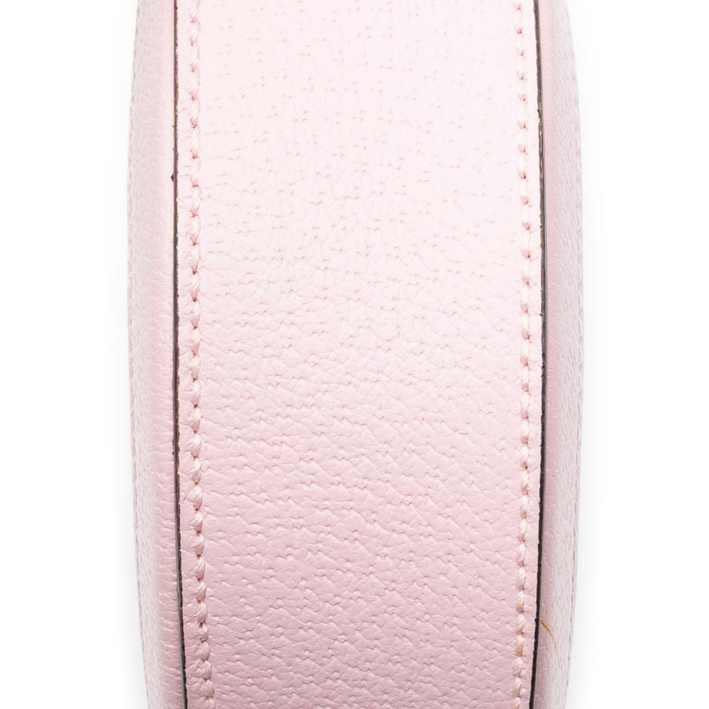 Shoulder Bag Mini GG Round Crossbody Pink Grained Leather