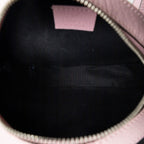 Shoulder Bag Mini GG Round Crossbody Pink Grained Leather