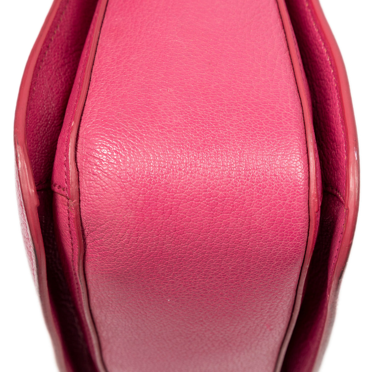 Shoulder Bag Small Puchlock Executive Tote Fuchsia Madras Leather