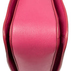 Shoulder Bag Small Puchlock Executive Tote Fuchsia Madras Leather