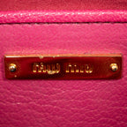 Shoulder Bag Small Puchlock Executive Tote Fuchsia Madras Leather