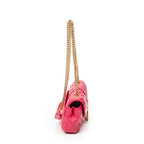 Shoulder Bag Classic Baby Chain Bag Fuchsia Pink Quilted Calfskin Leather