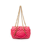 Shoulder Bag Classic Baby Chain Bag Fuchsia Pink Quilted Calfskin Leather
