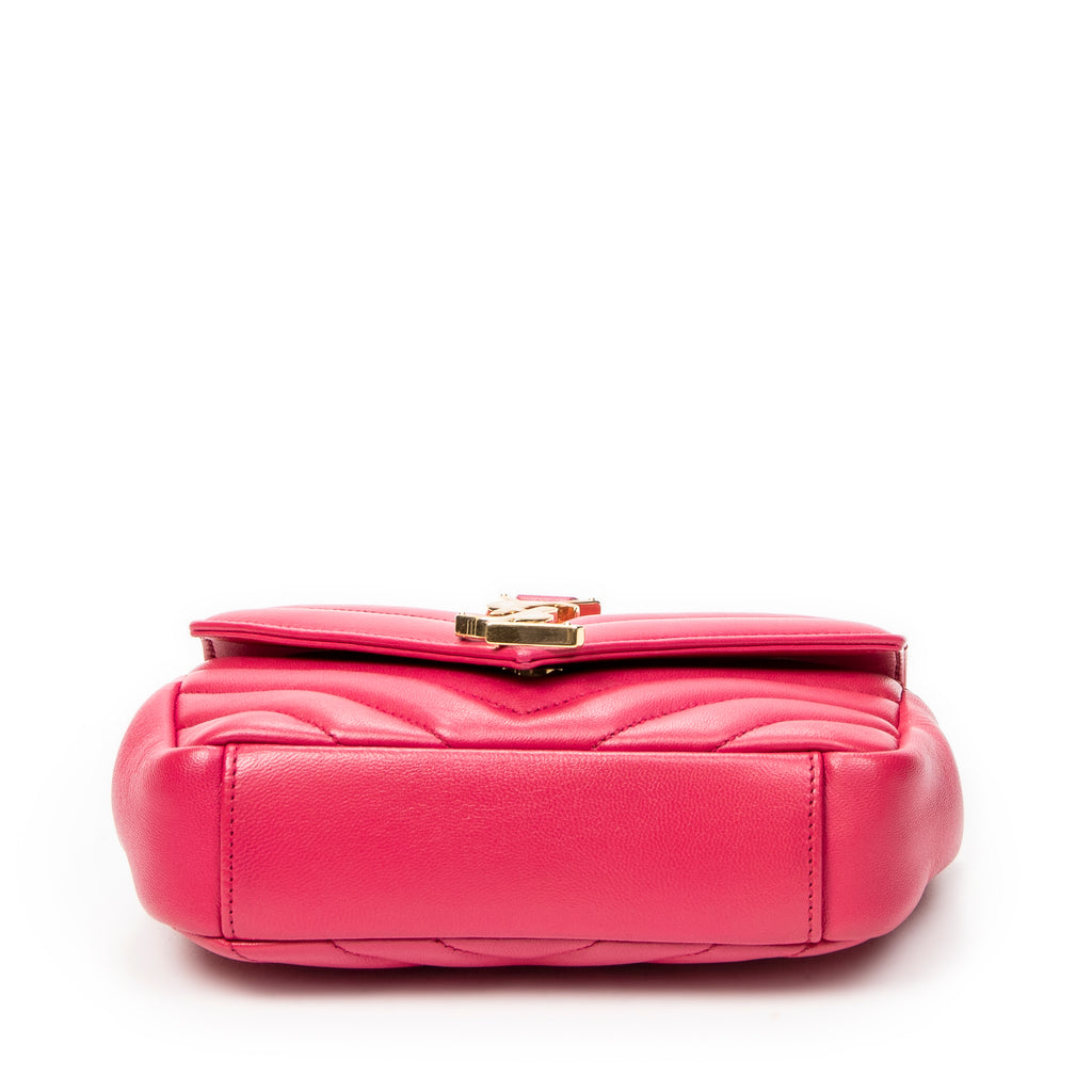 Shoulder Bag Classic Baby Chain Bag Fuchsia Pink Quilted Calfskin Leather