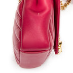 Shoulder Bag Classic Baby Chain Bag Fuchsia Pink Quilted Calfskin Leather