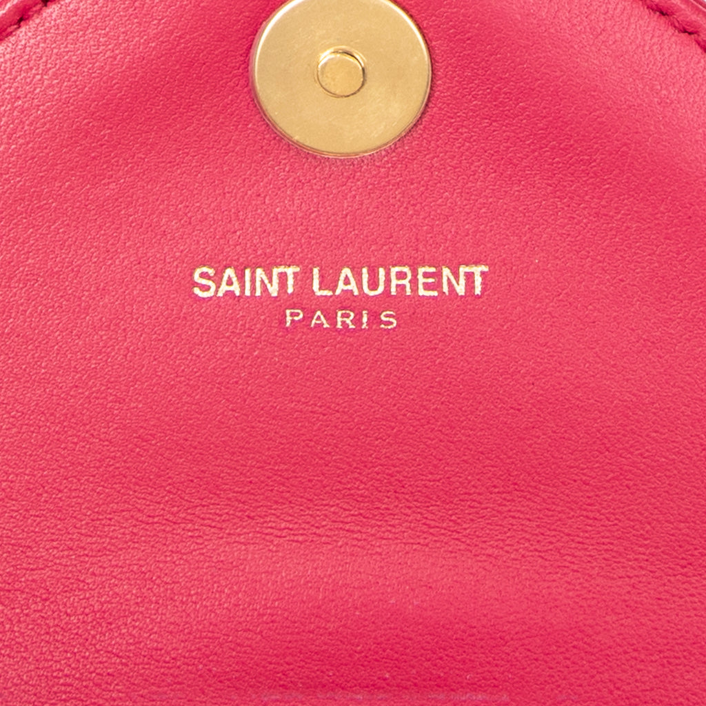 Shoulder Bag Classic Baby Chain Bag Fuchsia Pink Quilted Calfskin Leather