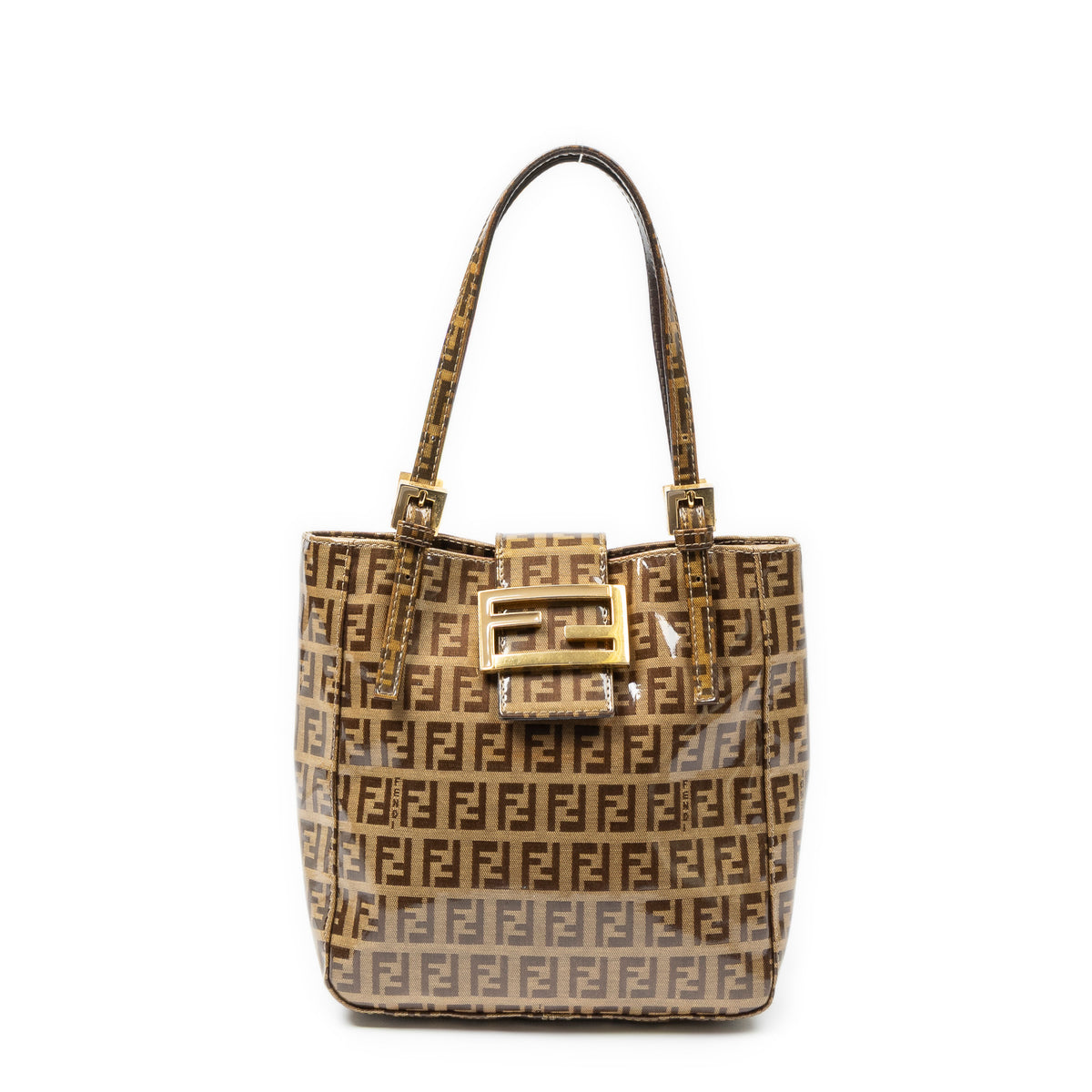Handbag Mini Tote Brown Zucchino Coated Canvas
