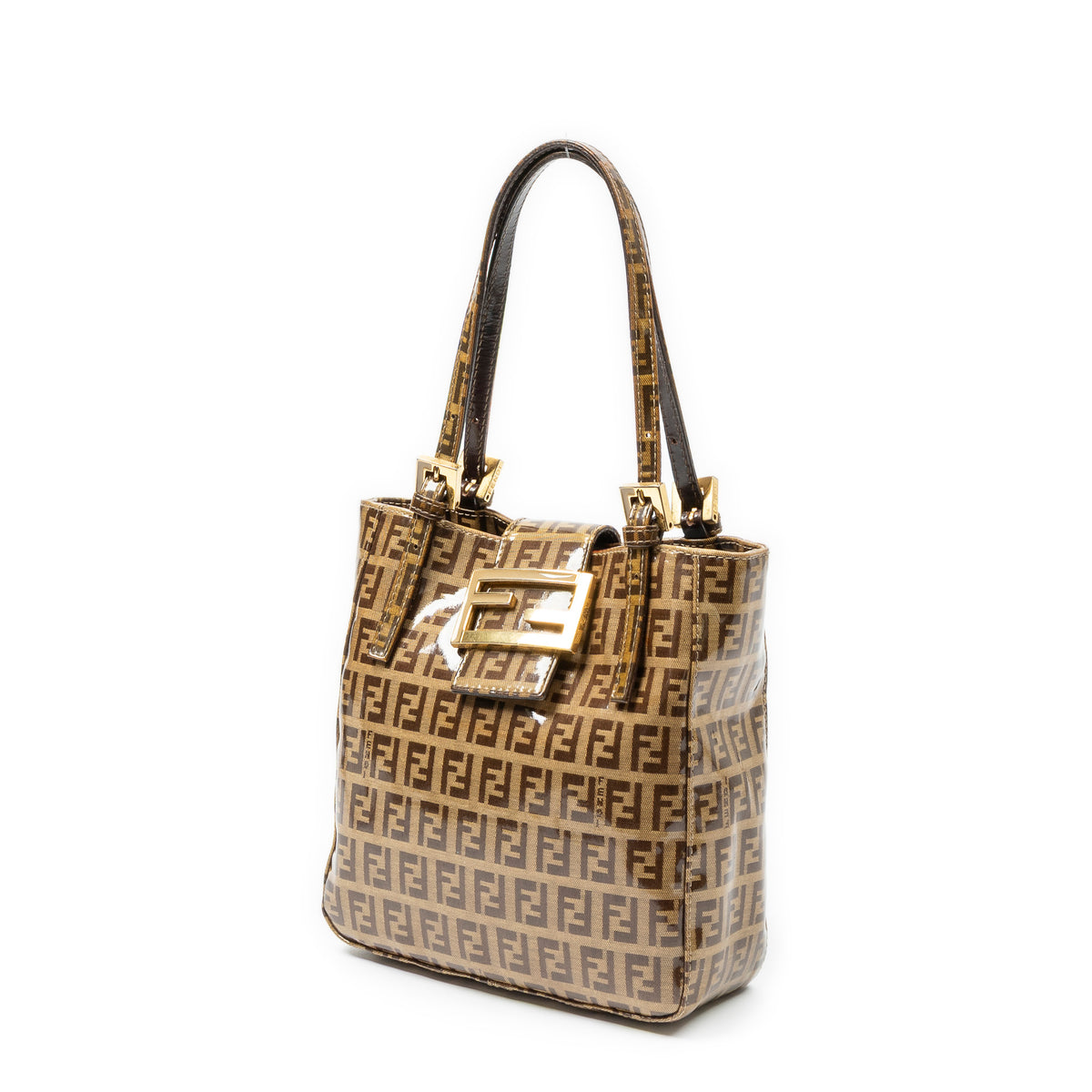 Handbag Mini Tote Brown Zucchino Coated Canvas