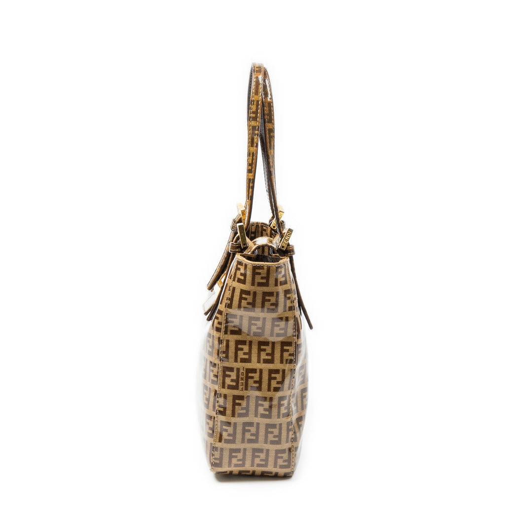 Handbag Mini Tote Brown Zucchino Coated Canvas