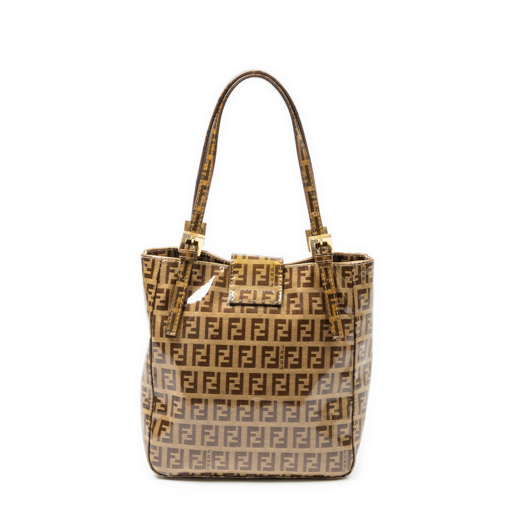Handbag Mini Tote Brown Zucchino Coated Canvas