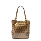 Handbag Mini Tote Brown Zucchino Coated Canvas