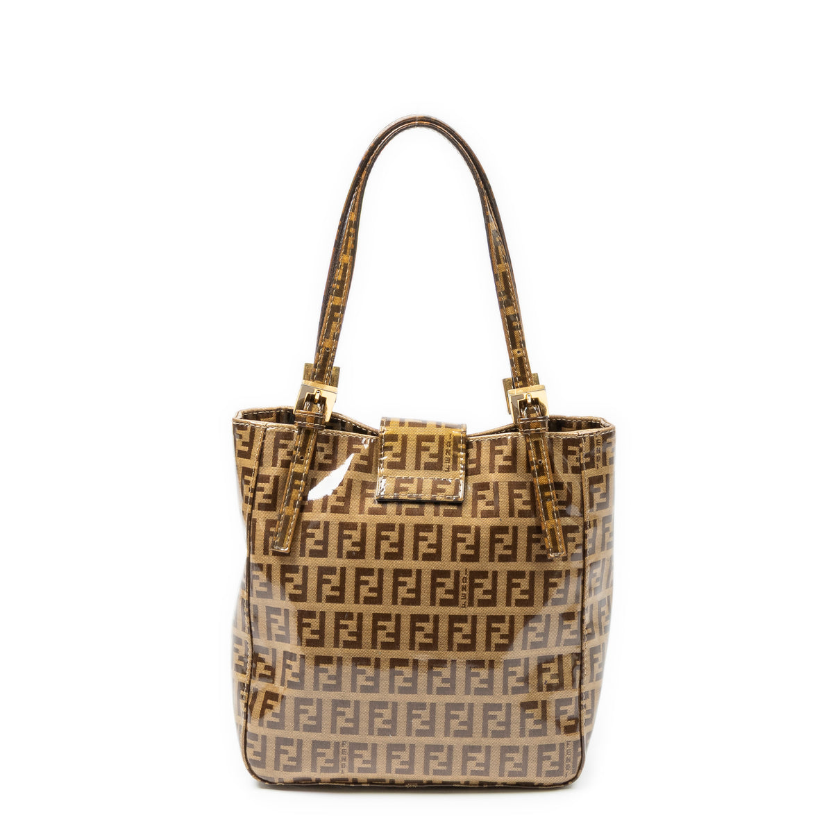 Handbag Mini Tote Brown Zucchino Coated Canvas