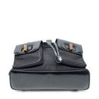 Backpack Large Bamboo Backpack Black Nylon Canvas