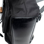Backpack Large Bamboo Backpack Black Nylon Canvas