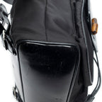 Backpack Large Bamboo Backpack Black Nylon Canvas