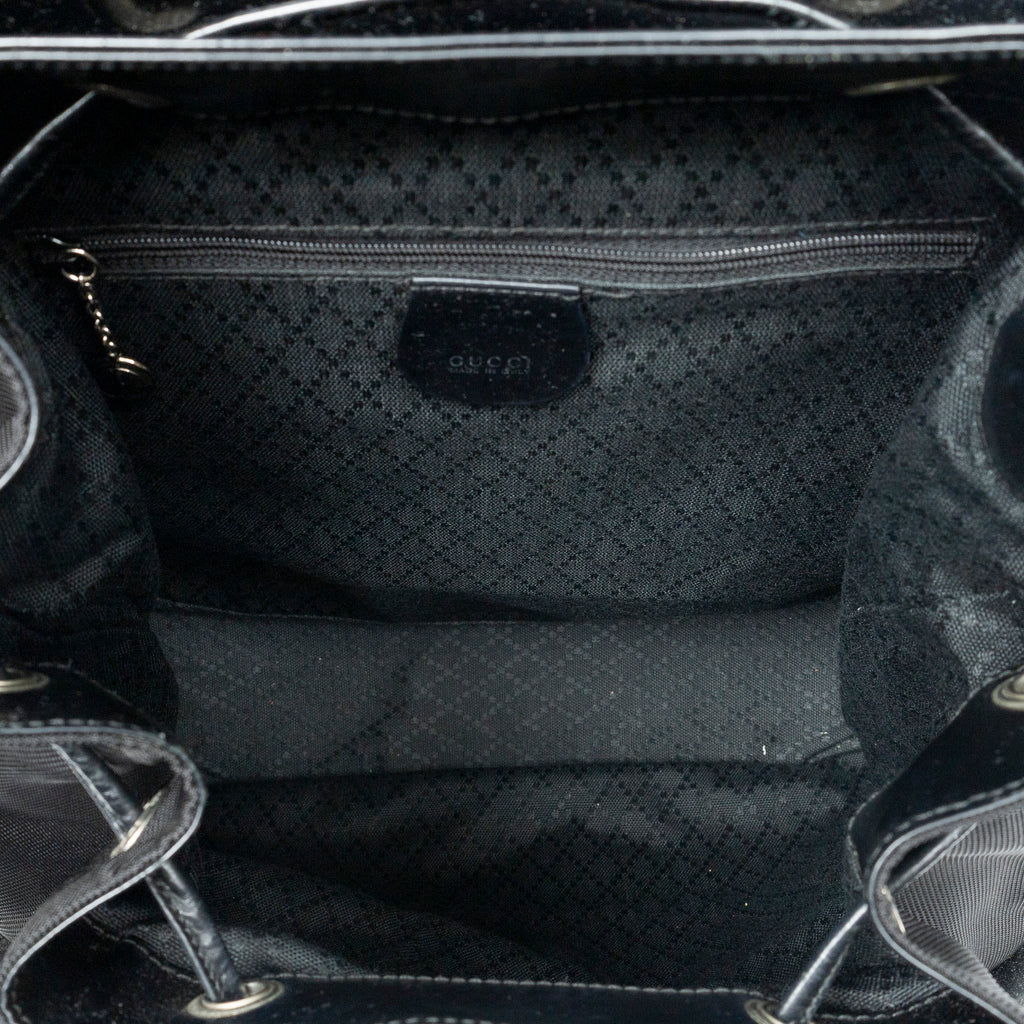 Backpack Large Bamboo Backpack Black Nylon Canvas