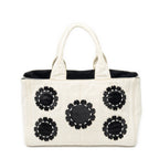 Shoulder Bag Medium Mistolino Canapa Tote Ivory Embellished Canapa Canvas