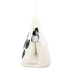 Shoulder Bag Medium Mistolino Canapa Tote Ivory Embellished Canapa Canvas