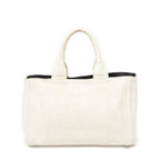 Shoulder Bag Medium Mistolino Canapa Tote Ivory Embellished Canapa Canvas