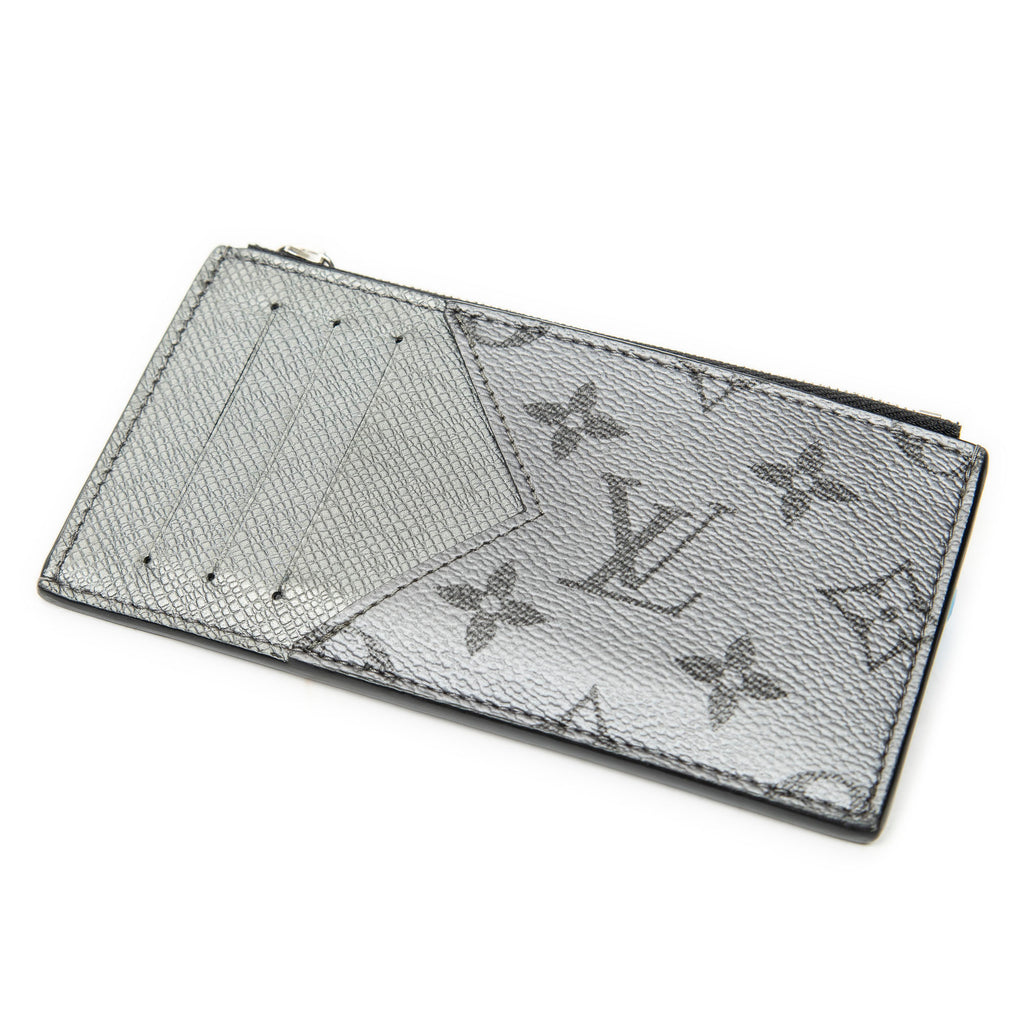 Wallet Coin Card Holder Silver Monogram Taigarama
