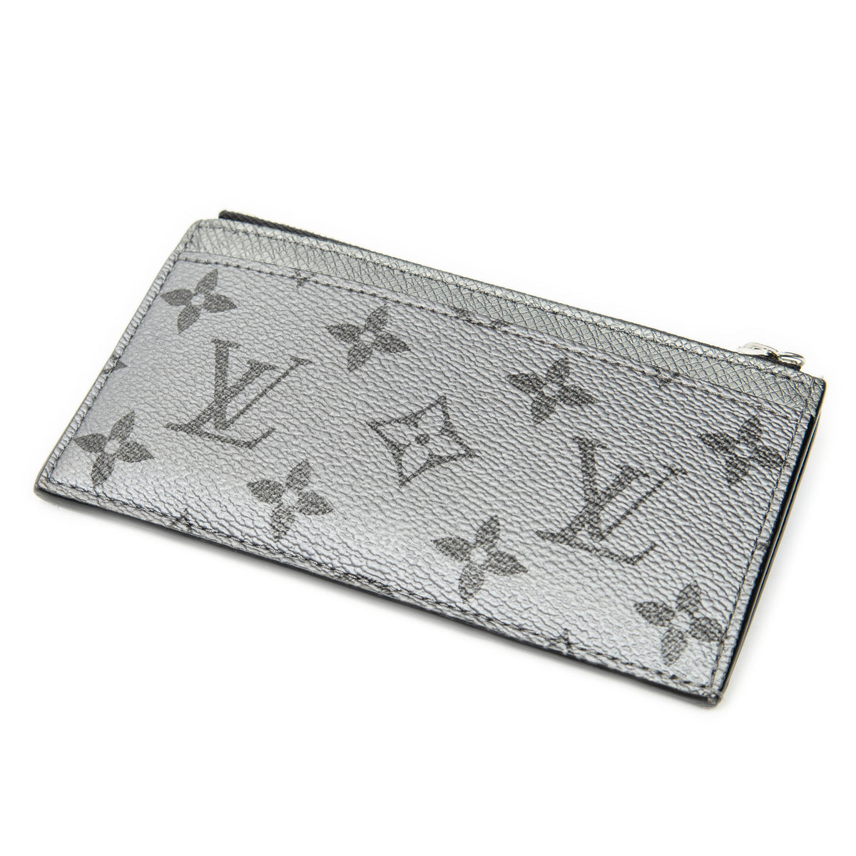 Wallet Coin Card Holder Silver Monogram Taigarama