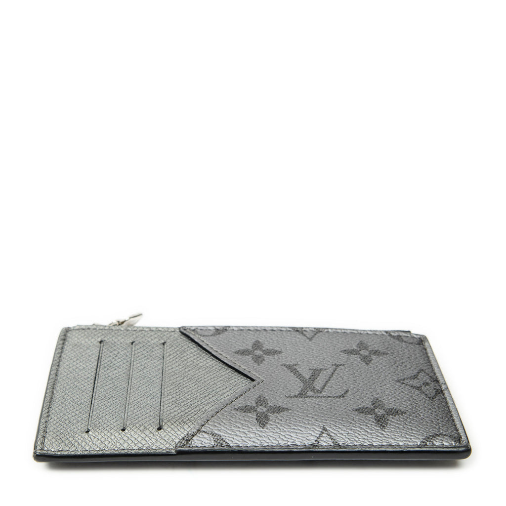 Wallet Coin Card Holder Silver Monogram Taigarama
