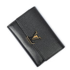 Wallet Capucines Black Taurillon Leather