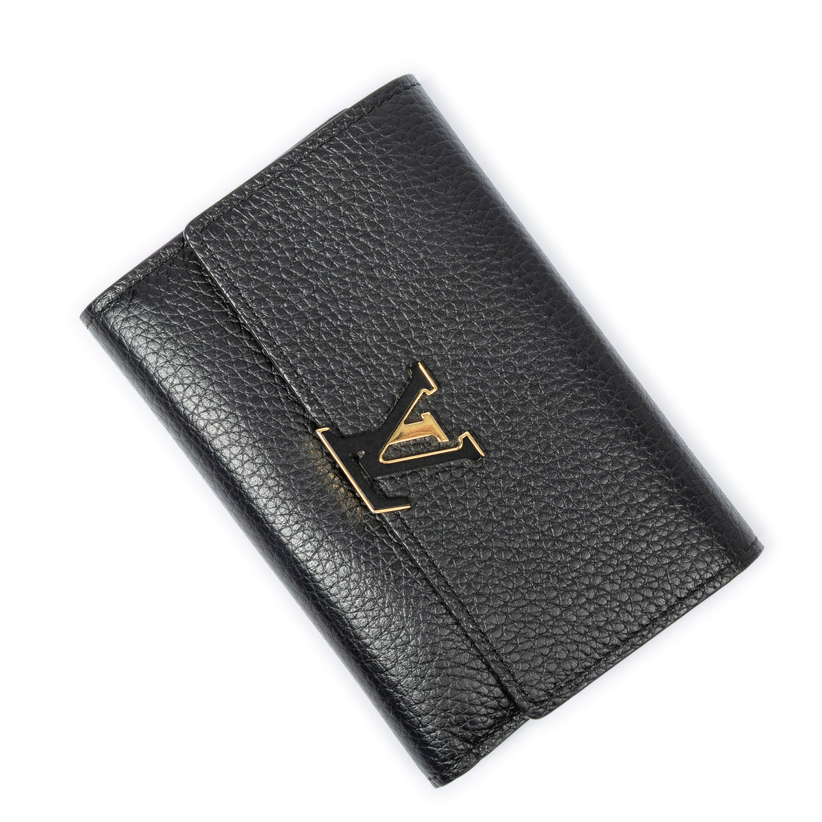 Wallet Capucines Black Taurillon Leather