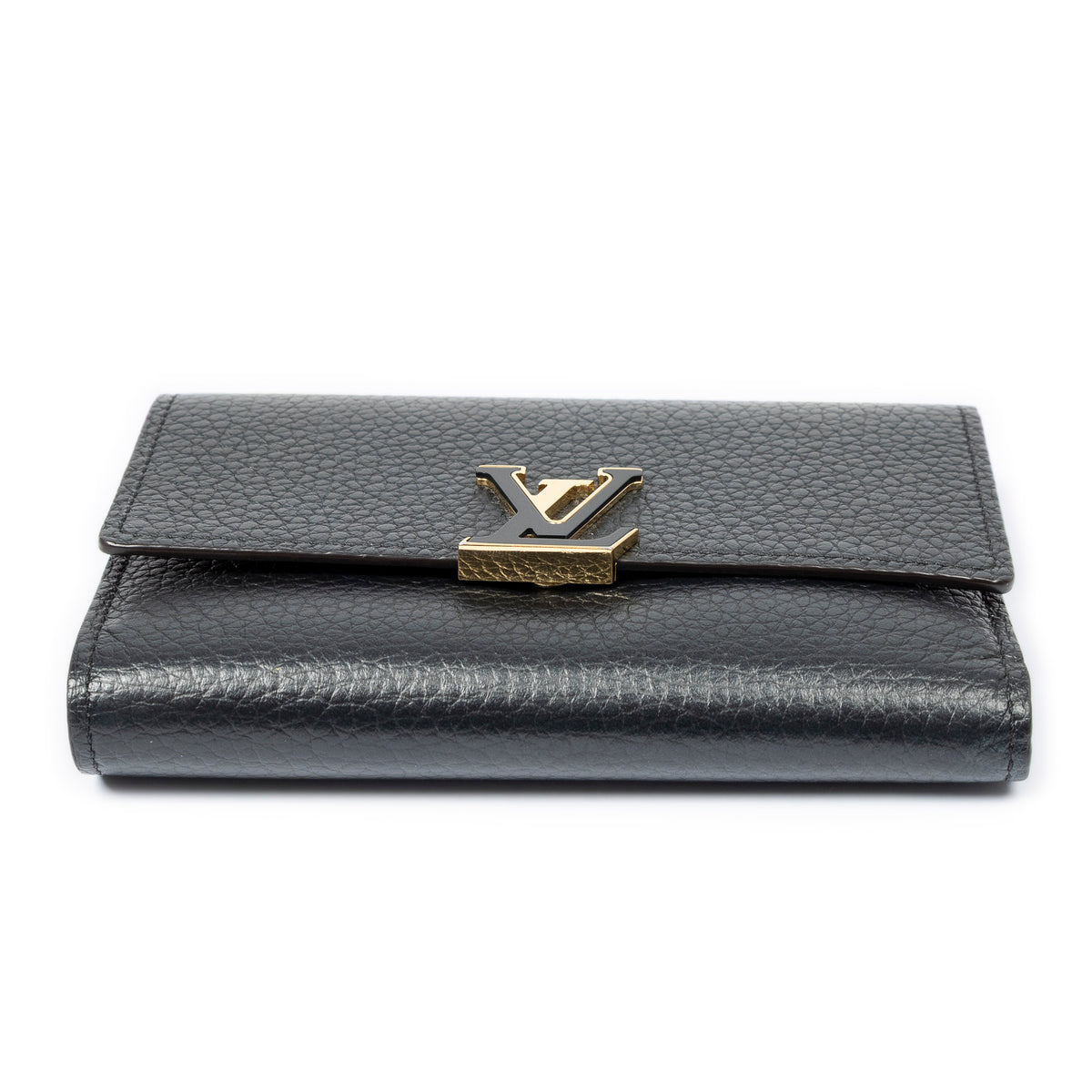 Wallet Capucines Black Taurillon Leather