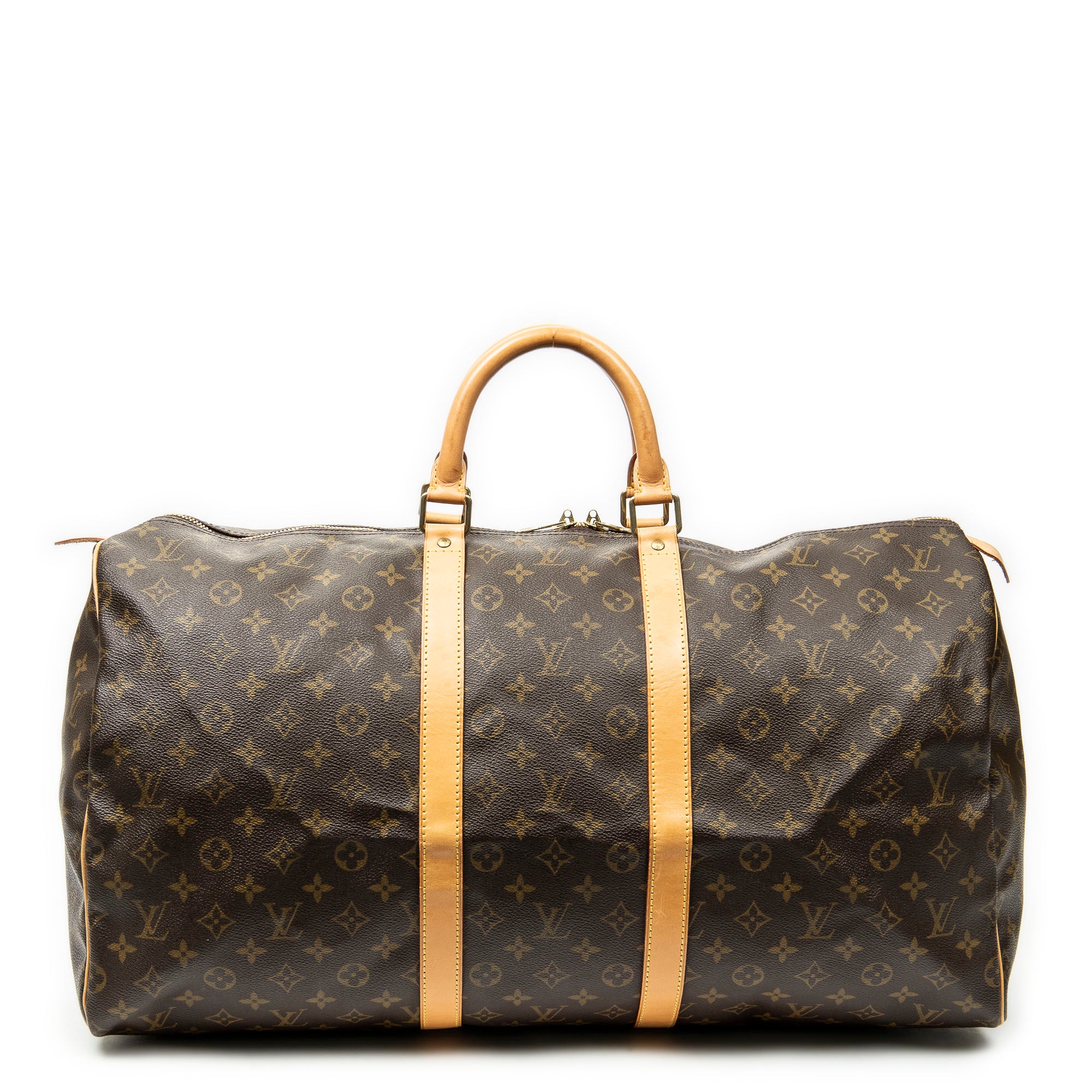 Travel Bag Keepall 55 Brown Monogram Canvas