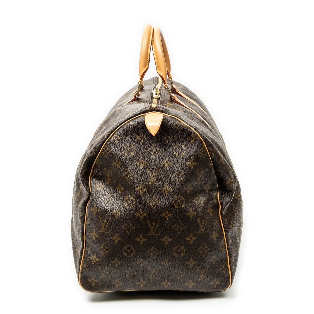 Travel Bag Keepall 55 Brown Monogram Canvas