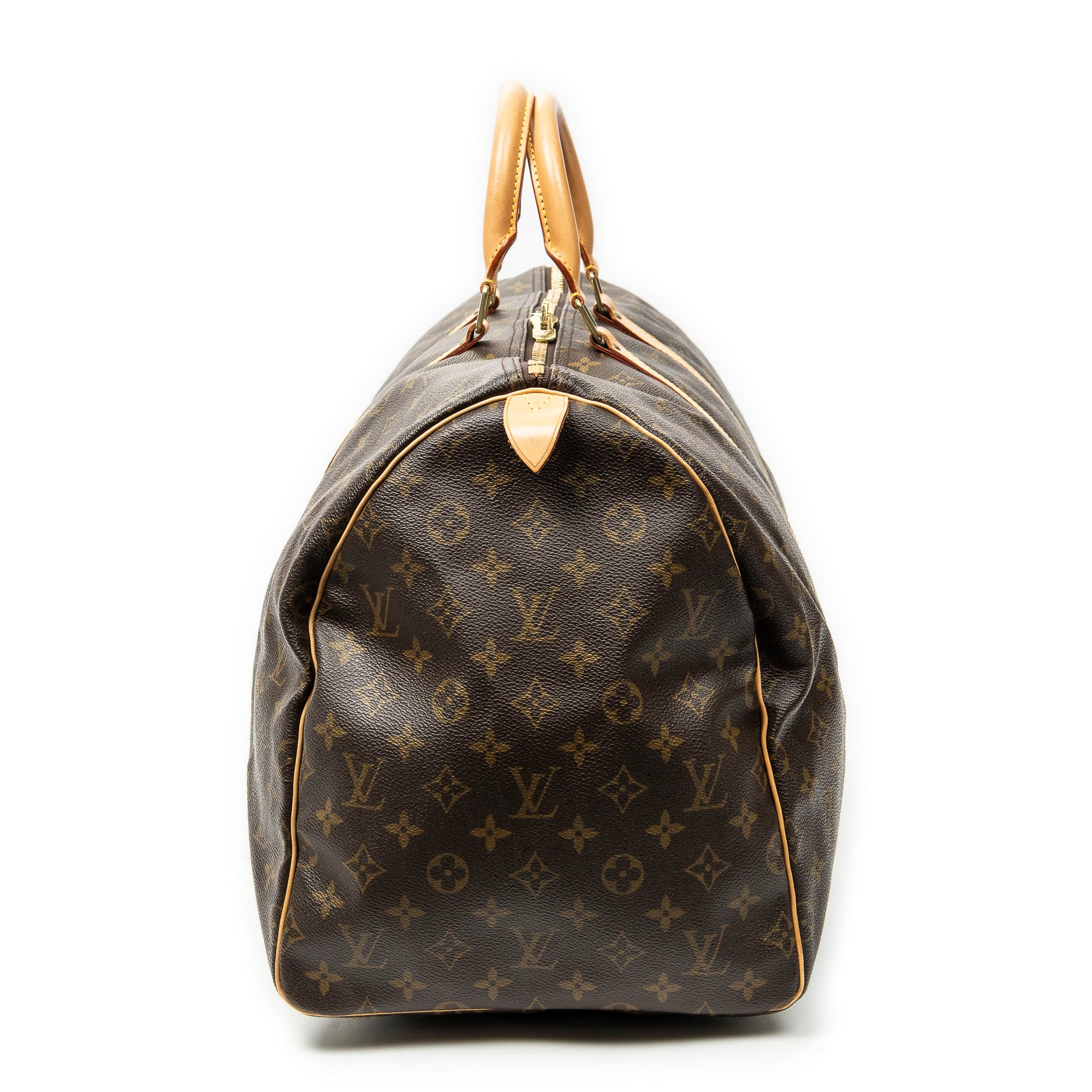 Travel Bag Keepall 55 Brown Monogram Canvas