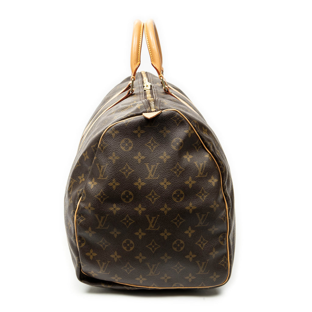 Travel Bag Keepall 55 Brown Monogram Canvas