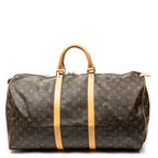Travel Bag Keepall 55 Brown Monogram Canvas