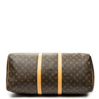 Travel Bag Keepall 55 Brown Monogram Canvas
