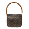 Shoulder Bag Looping MM Brown Monogram Canvas