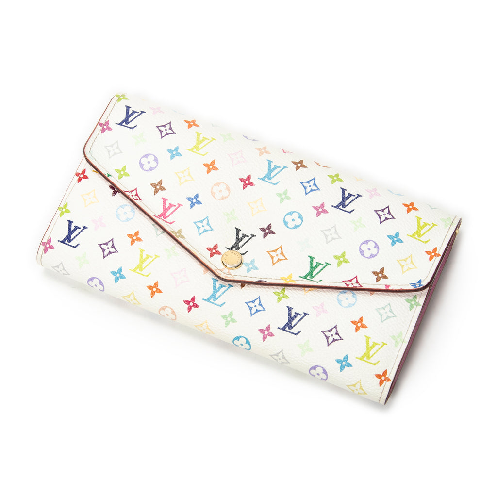 Wallet Sarah White Multicolore Monogram