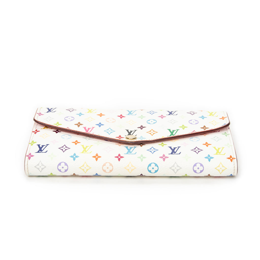 Wallet Sarah White Multicolore Monogram