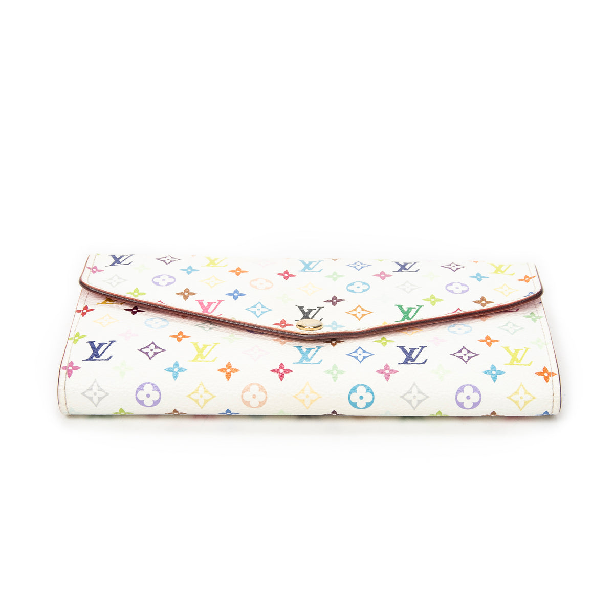 Wallet Sarah White Multicolore Monogram