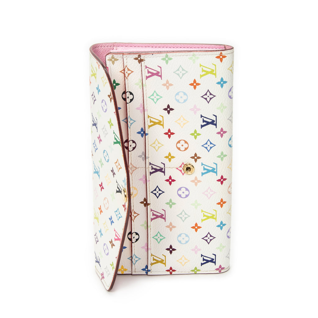 Wallet Sarah White Multicolore Monogram