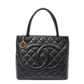 Shoulder Bag Timeless Medallion Tote Black Quilted Caviar Leather